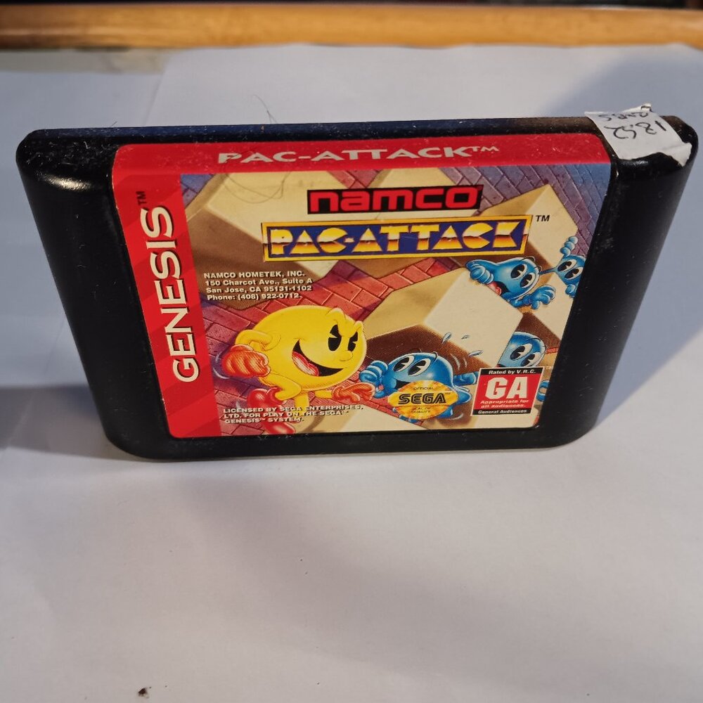 Pac Attack Tested Sega Genesis Video Game Cartridge